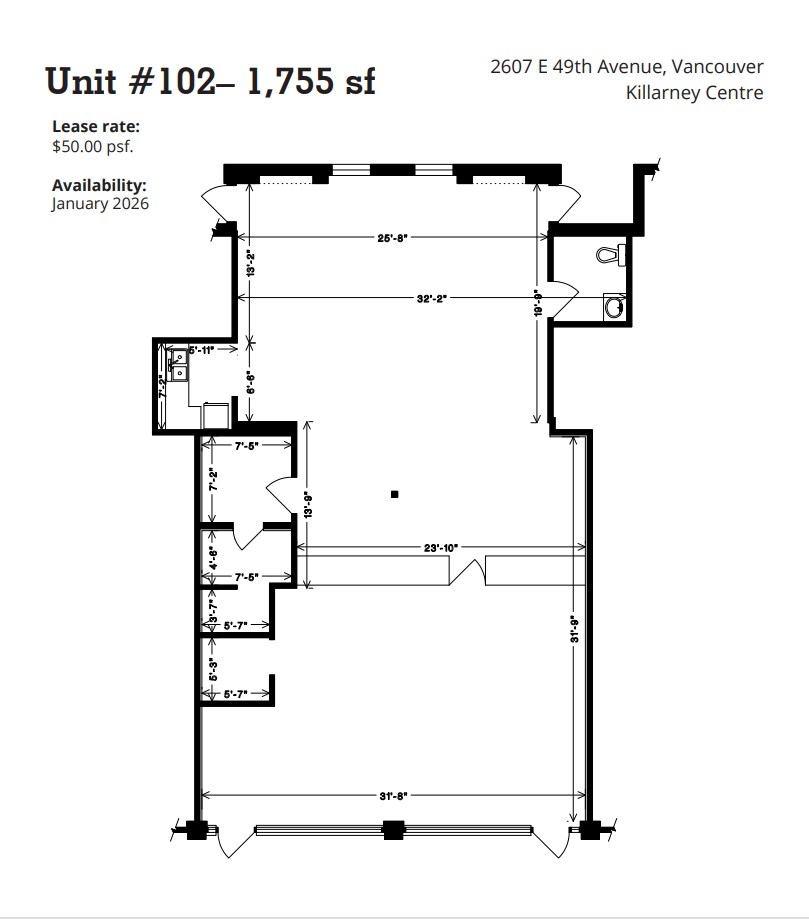 2605-2689 49th Ave E, Vancouver, BC for lease Floor Plan- Image 1 of 1