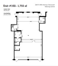 2605-2689 49th Ave E, Vancouver, BC for lease Floor Plan- Image 1 of 1