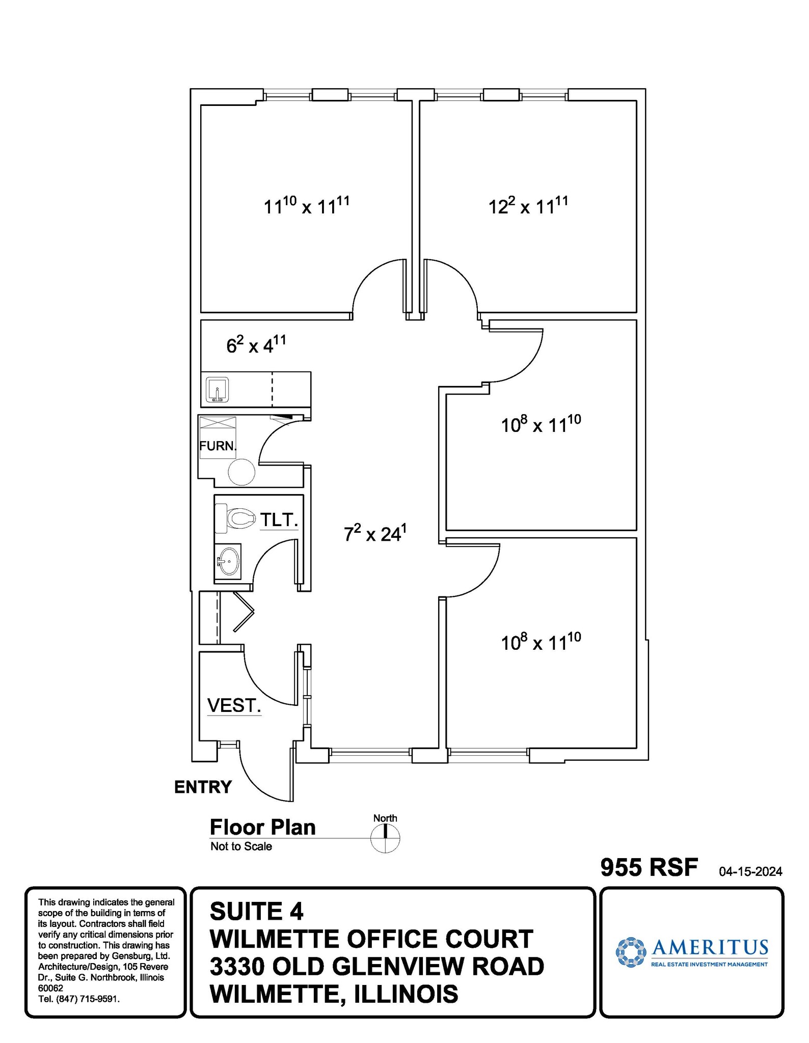 3330 Old Glenview Rd, Wilmette, IL for lease Floor Plan- Image 1 of 1