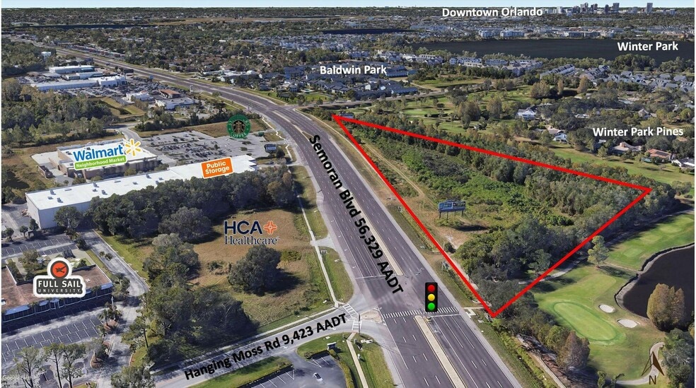 Semoran Blvd @ Hanging Moss Rd, Winter Park, FL for sale - Aerial - Image 3 of 4
