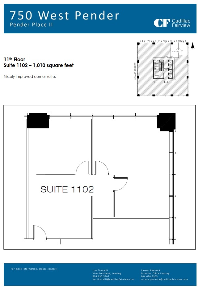 750 W Pender St, Vancouver, BC for lease Floor Plan- Image 1 of 1