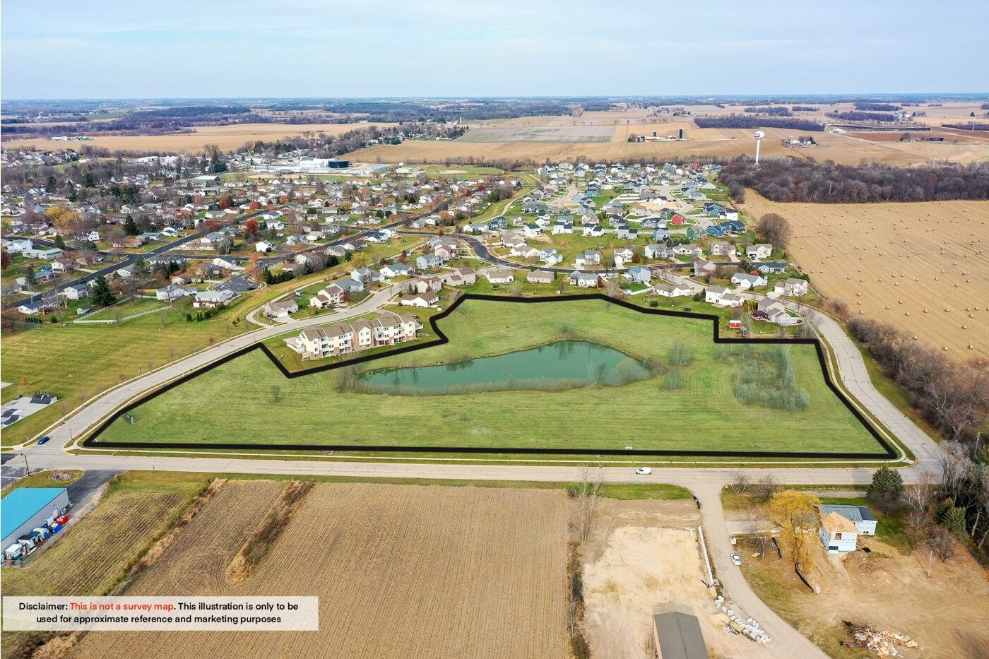 Waterloo Rd & Merrick, Marshall, WI for sale Aerial- Image 1 of 1