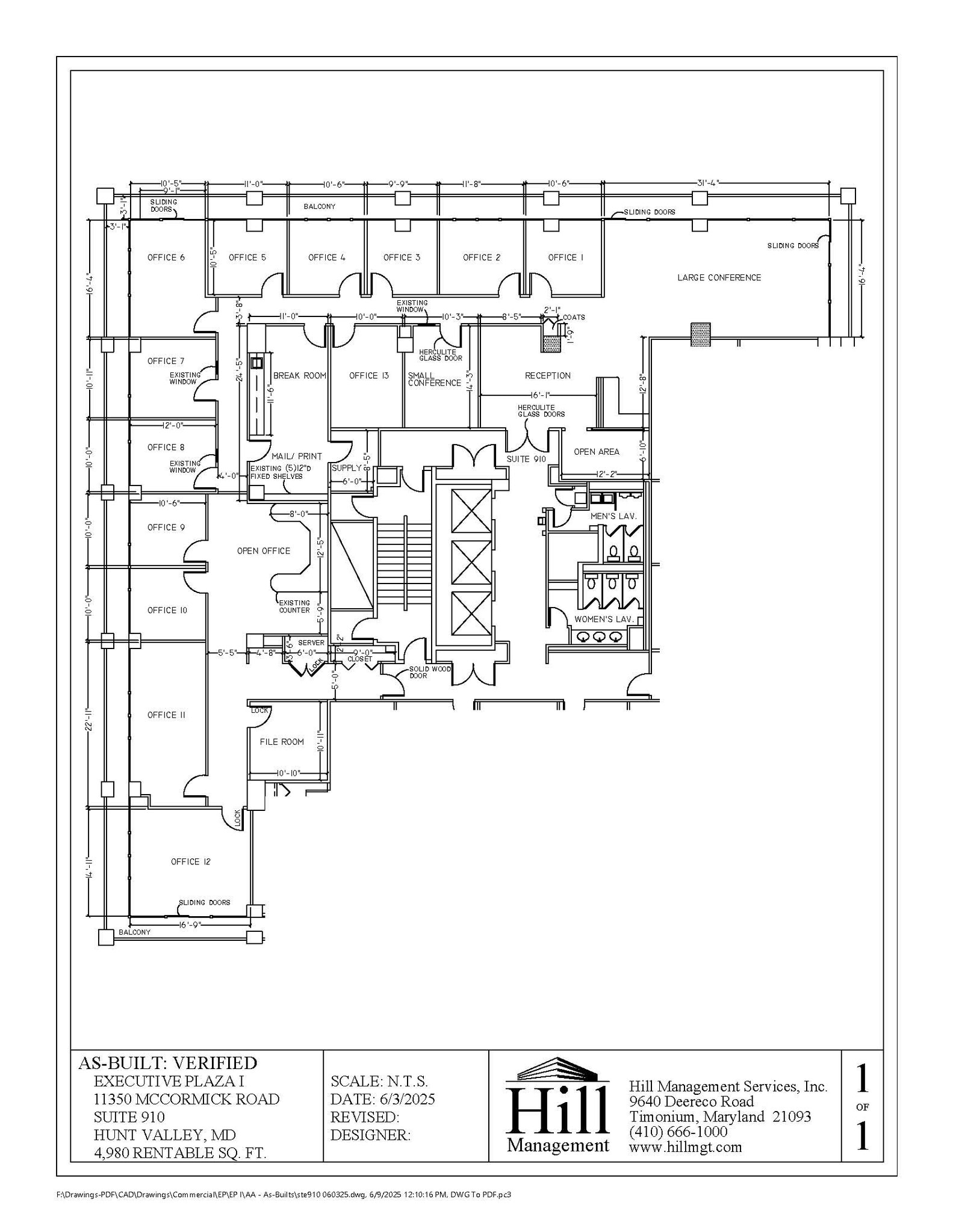 11350 McCormick Rd, Hunt Valley, MD for lease Floor Plan- Image 1 of 1