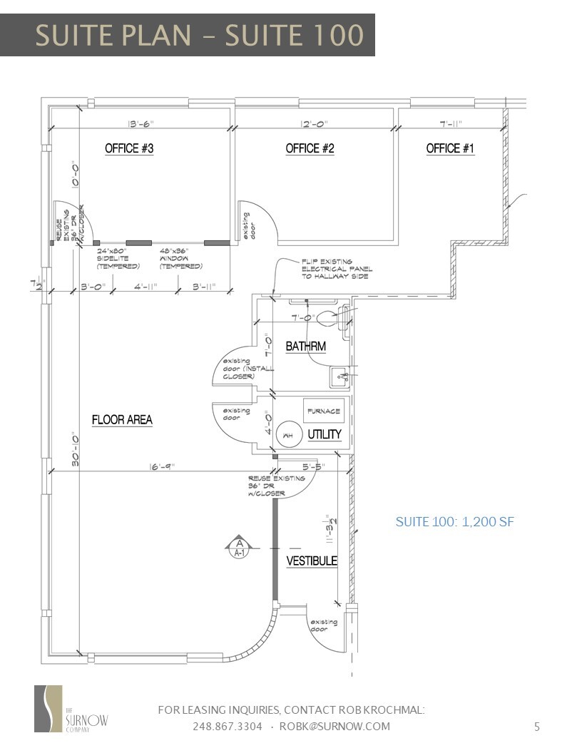 7035 Orchard Lake Rd, West Bloomfield, MI for lease Floor Plan- Image 1 of 5