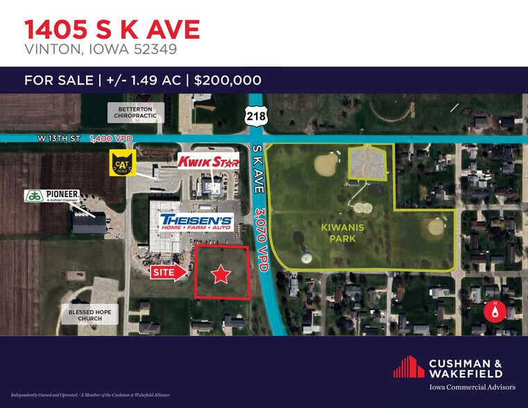 K Ave, Vinton, IA for sale - Building Photo - Image 1 of 2