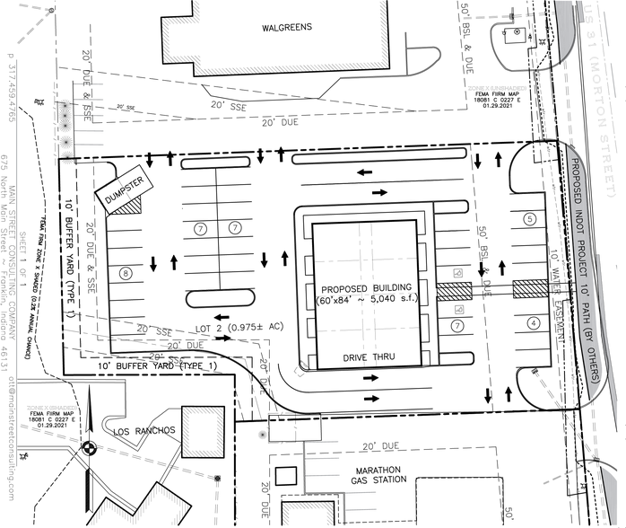 100 South Morton St., Franklin, IN for lease - Site Plan - Image 2 of 5