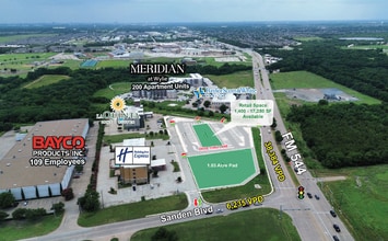 544 E SWQ of FM 544 and Sanden Blvd., Wylie, TX - AERIAL  map view