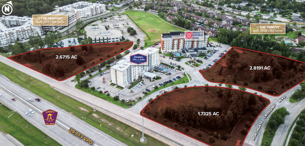 NWC Hardy Toll Road & Northgate Crossing Boulevard, Spring, TX for sale - Primary Photo - Image 1 of 2