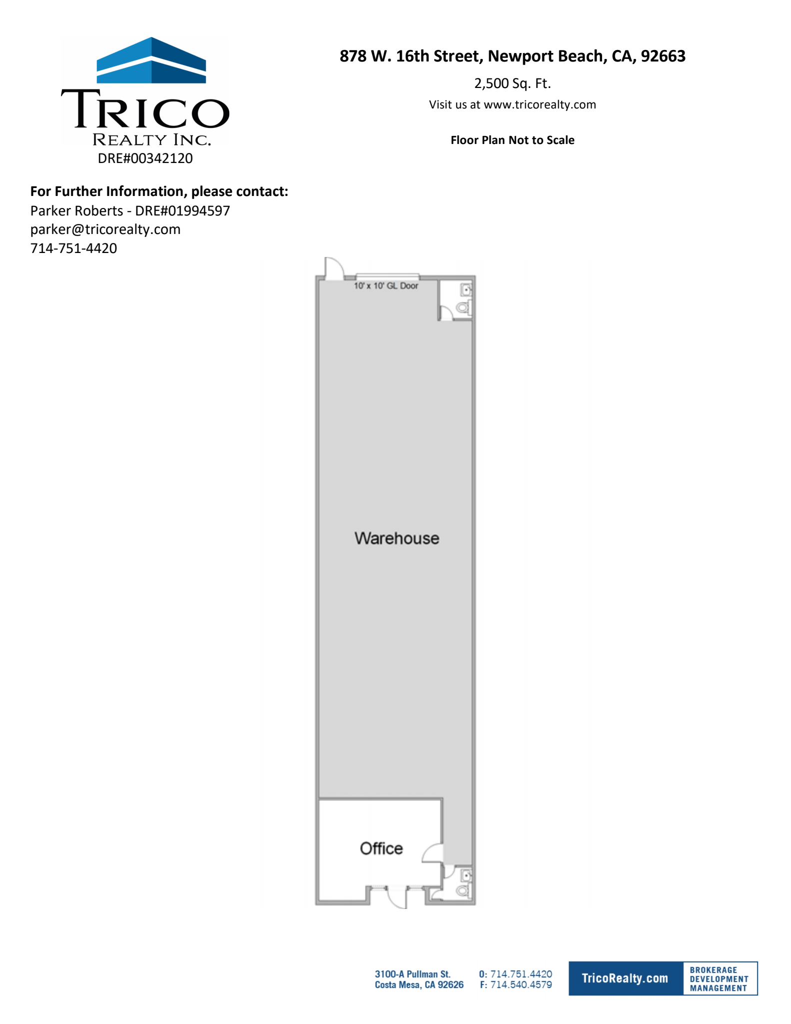 868-882 W 16th St, Newport Beach, CA for lease Floor Plan- Image 1 of 2