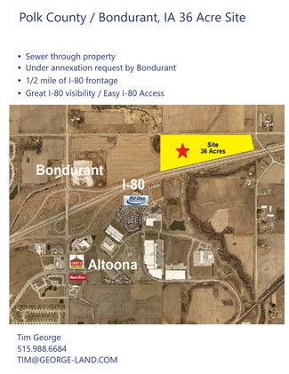 More details for I80 At NE 62nd Ave, Bondurant, IA - Land for Sale