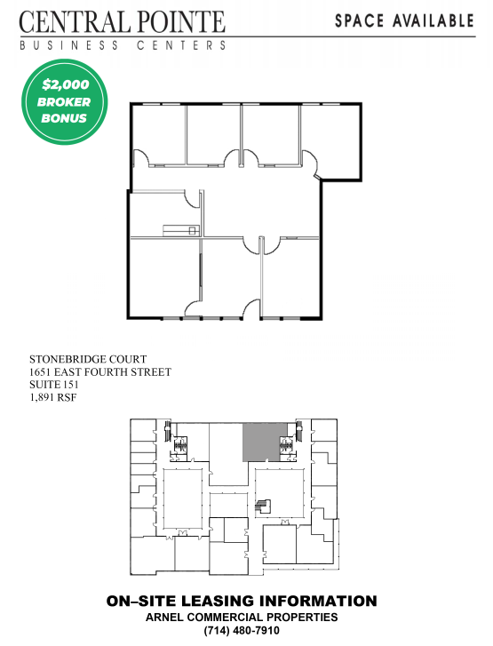 1651 E 4th St, Santa Ana, CA for lease Floor Plan- Image 1 of 2