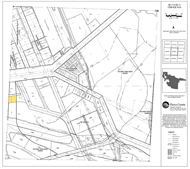 1200 E D St, Tacoma, WA for lease - Plat Map - Image 3 of 3