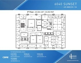 6040 W Sunset Blvd, Los Angeles, CA for lease Floor Plan- Image 1 of 2