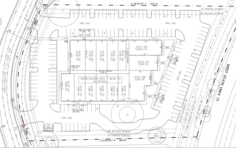 Sweetwater Village, Bee Cave, TX for lease - Site Plan - Image 3 of 4