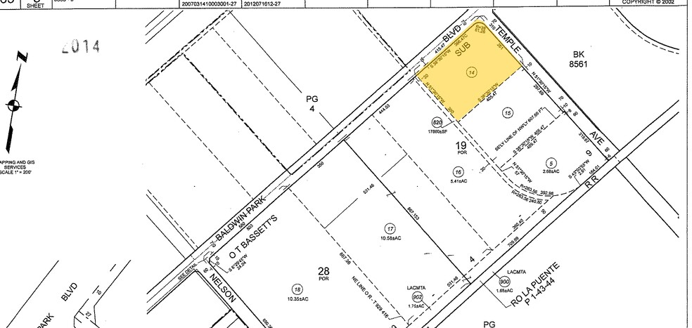 530 N Baldwin Park Blvd, City Of Industry, CA for lease - Plat Map - Image 2 of 2