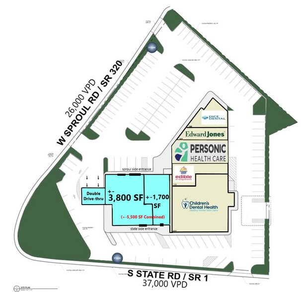 905 W Sproul Rd, Springfield, PA for lease - Site Plan - Image 2 of 4