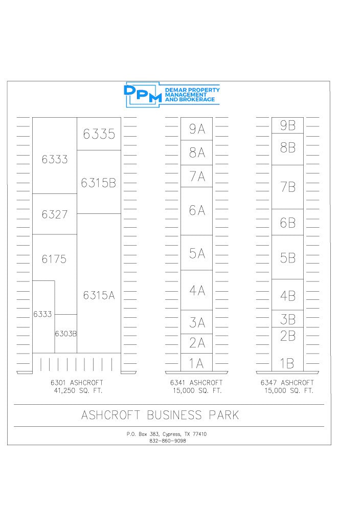 6301-6335 Ashcroft Dr, Houston, TX for lease Site Plan- Image 1 of 2