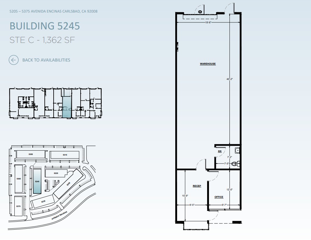 5205 Avenida Encinas, Carlsbad, CA for lease Floor Plan- Image 1 of 1