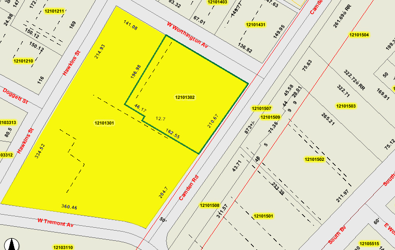 127 W Worthington Ave, Charlotte, NC for lease - Plat Map - Image 2 of 6