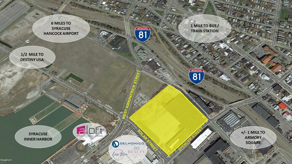 128 Spencer St, Syracuse, NY for lease - Aerial - Image 1 of 4