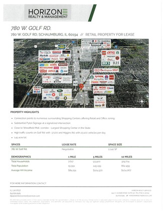 More details for 780 W Golf Rd, Schaumburg, IL - Retail for Lease