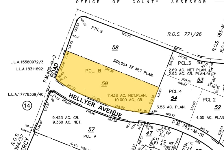 6080 Hellyer Ave, San Jose, CA for lease - Plat Map - Image 2 of 6