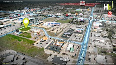Corner of Fair Park Blvd. & Parkwood Dr, Jonesboro, AR - AERIAL  map view