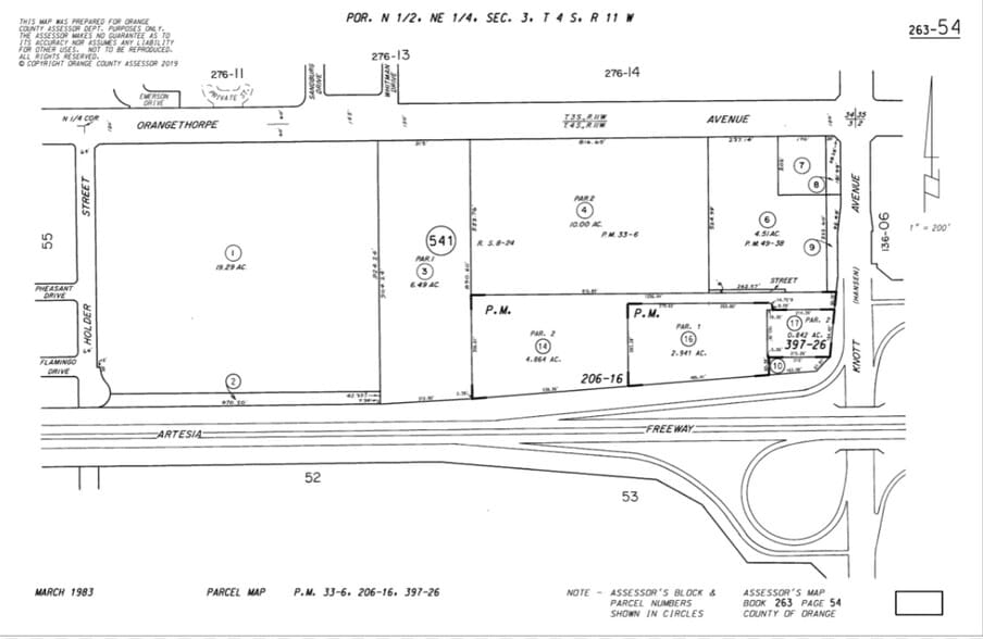 6880 Orangethorpe Ave, Buena Park, CA for lease - Plat Map - Image 3 of 3
