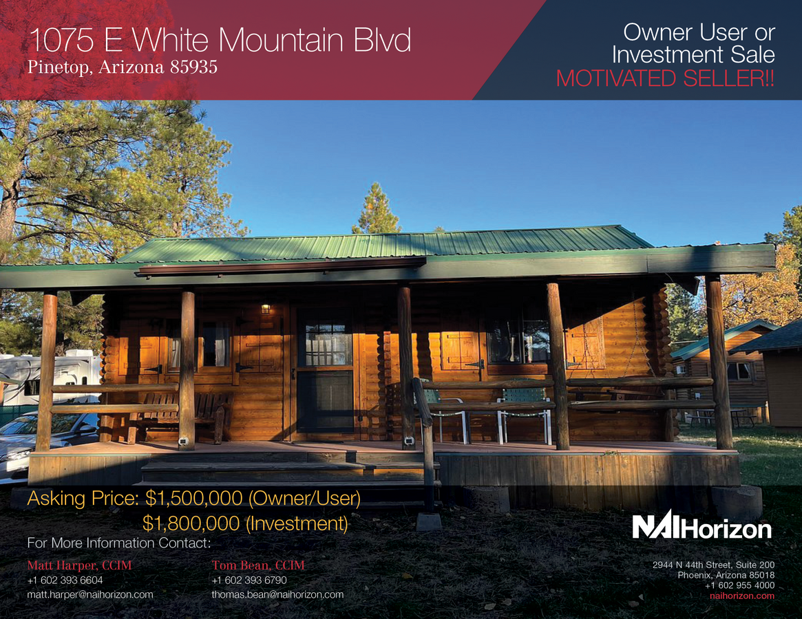 1075 E White Mountain Blvd, Pinetop, AZ 85935 - Double B Lodge | LoopNet