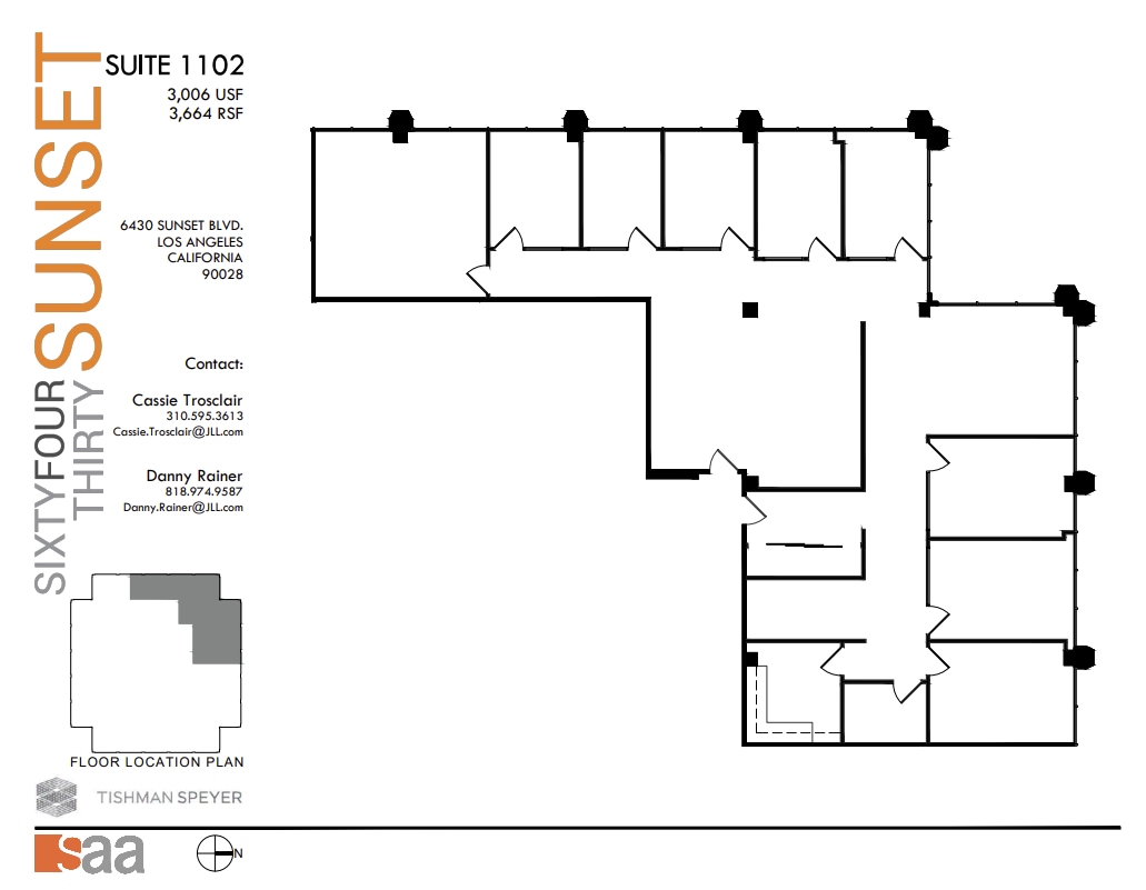 6430 W Sunset Blvd, Los Angeles, CA for lease Floor Plan- Image 1 of 1