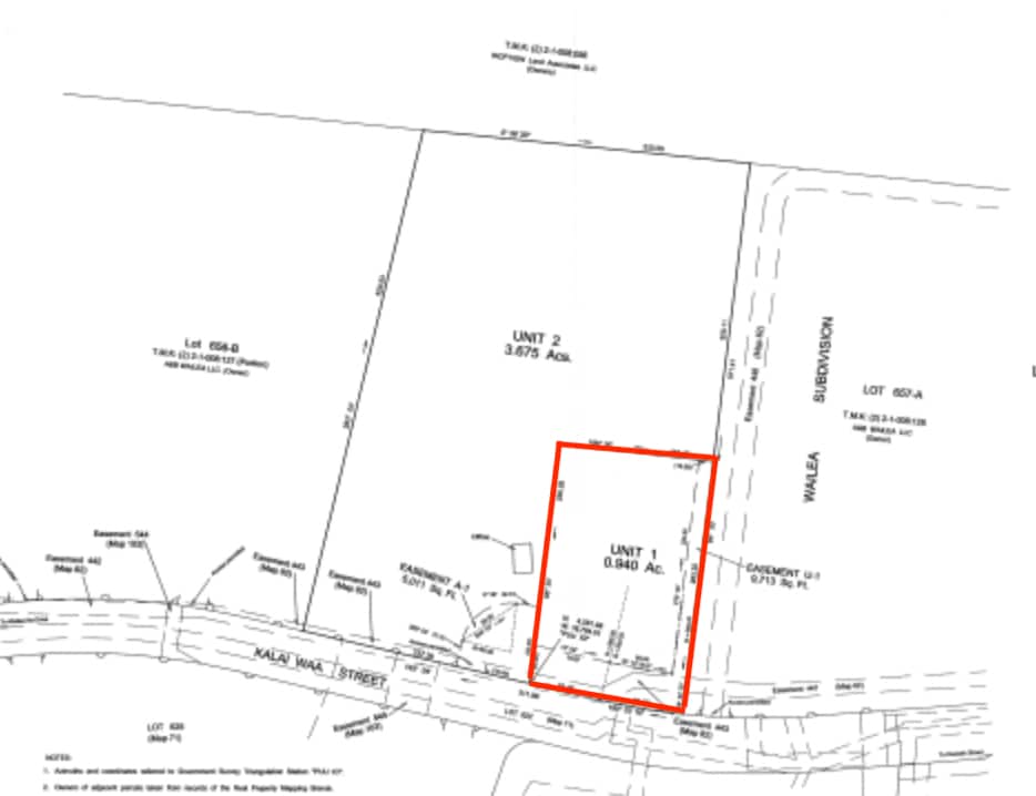 1702 Kalai Waa Street, Kihei, HI for lease Site Plan- Image 1 of 2