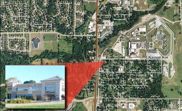 100 E Kansas St, Lansing, KS - aerial  map view - Image1