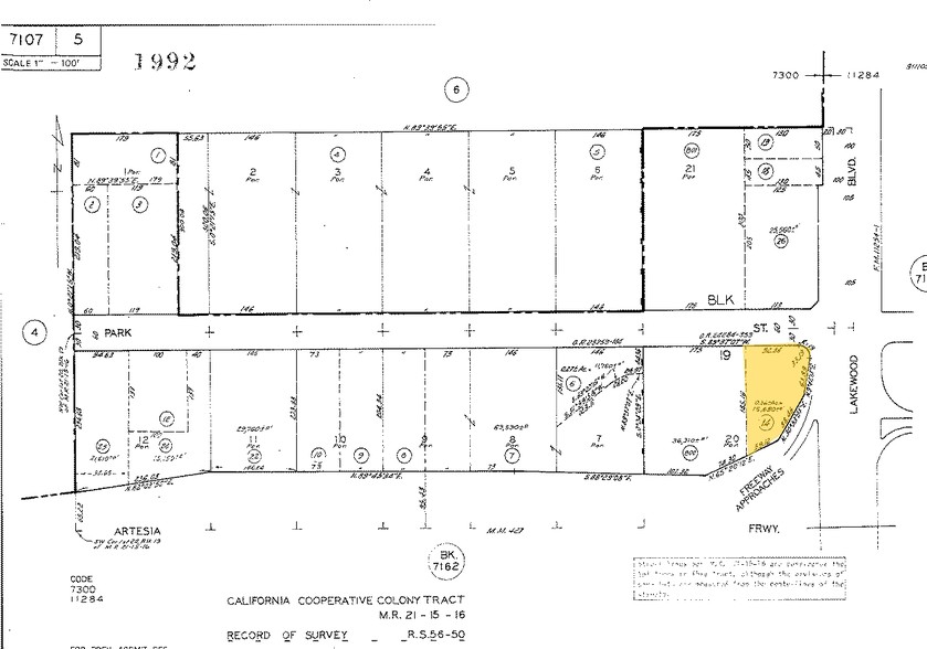 17115 Lakewood Blvd, Bellflower, CA for lease - Plat Map - Image 2 of 7