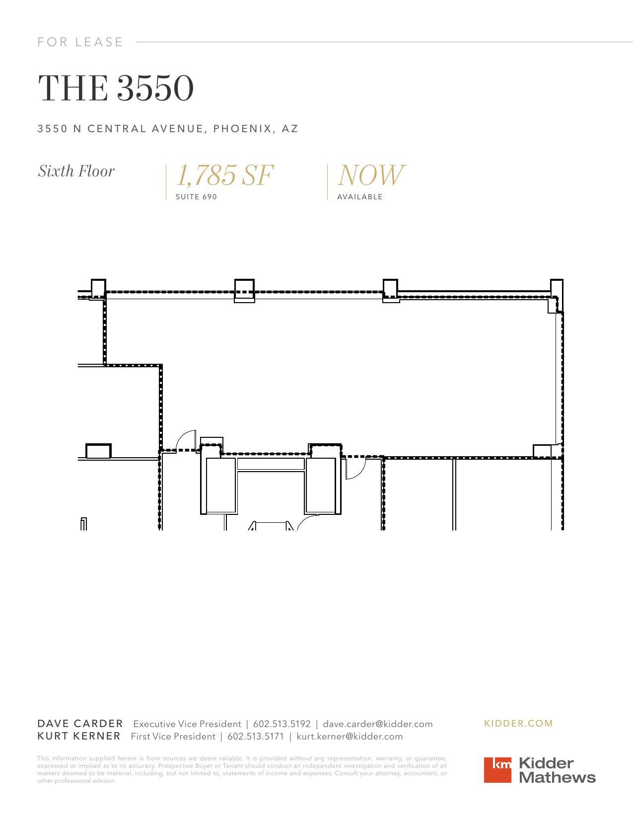 3550 N Central Ave, Phoenix, AZ for lease Floor Plan- Image 1 of 1