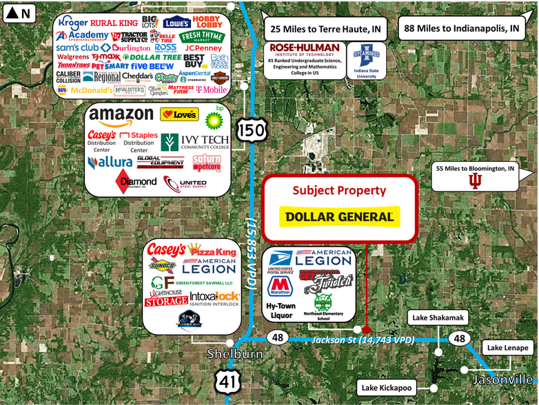 312 E Jackson St, Shelburn, IN for sale - Aerial - Image 2 of 4