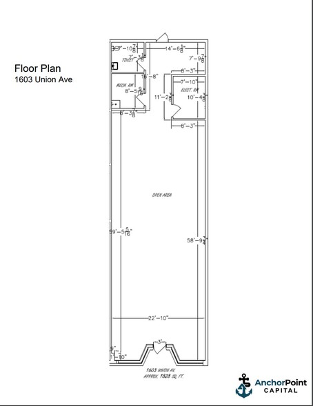 1603 Union Ave, Memphis, TN for lease - Floor Plan - Image 2 of 2