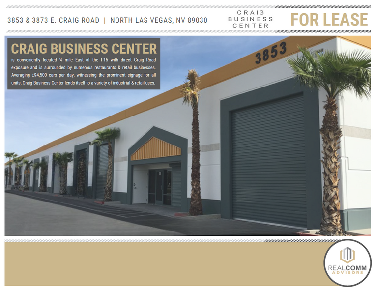 3853 E Craig Rd, North Las Vegas, NV for lease - Building Photo - Image 3 of 4