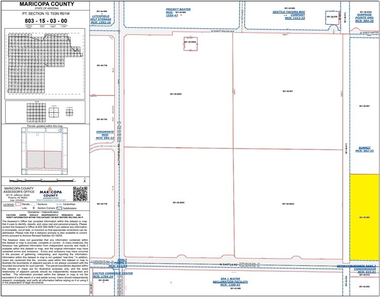 Cactus Rd & Dysart Rd, Surprise, AZ for sale - Plat Map - Image 1 of 1
