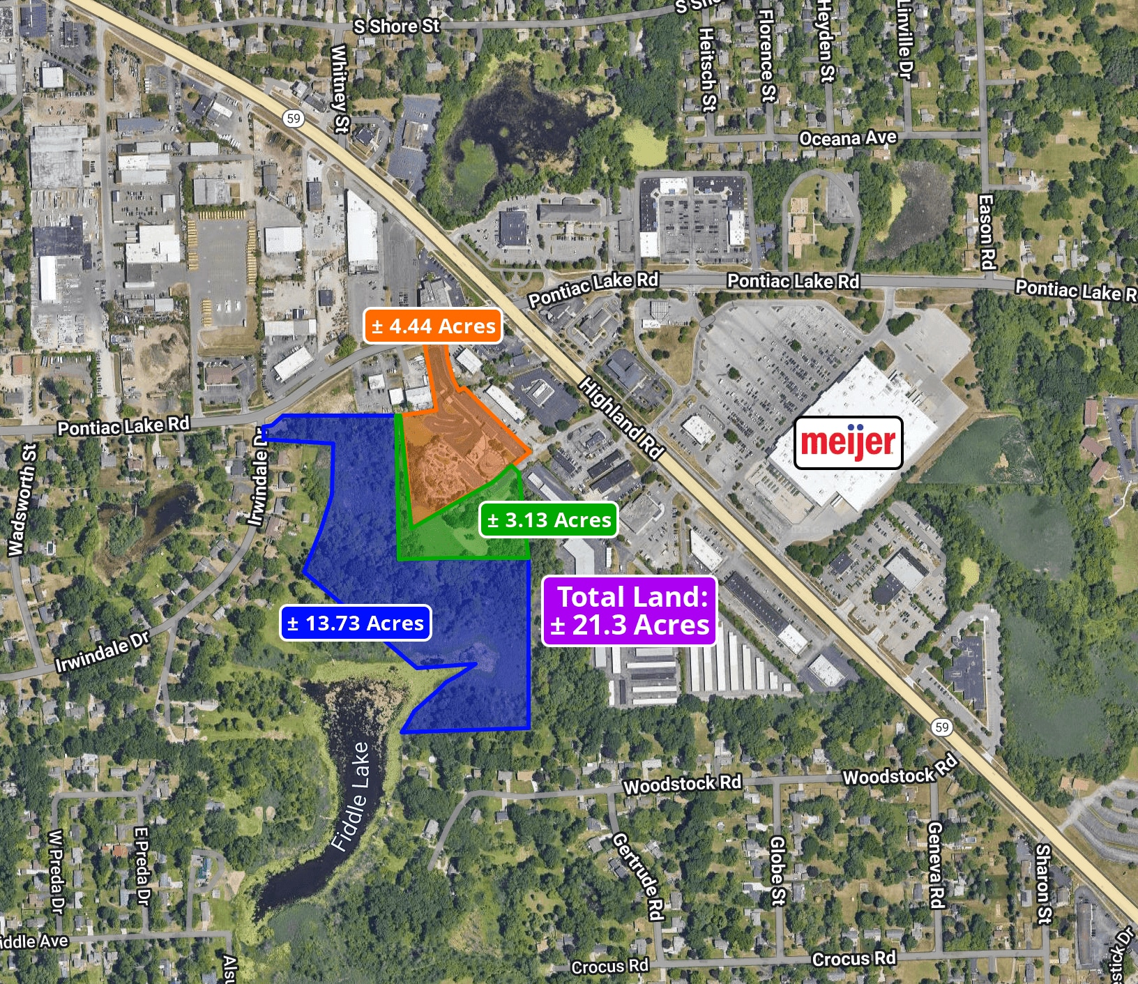 Highland Rd, Waterford, MI for sale Aerial- Image 1 of 3