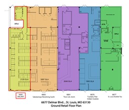 6677-6683 Delmar Blvd, University City, MO for lease Site Plan- Image 2 of 6