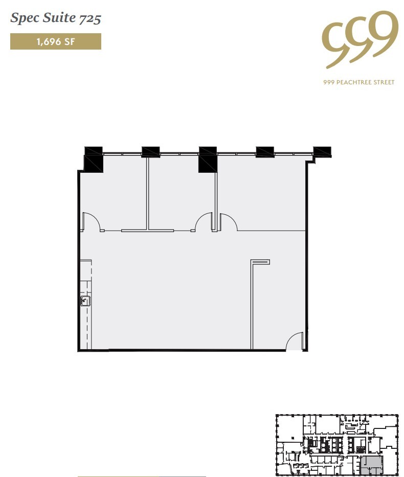 999 Peachtree St NE, Atlanta, GA for lease Floor Plan- Image 1 of 1