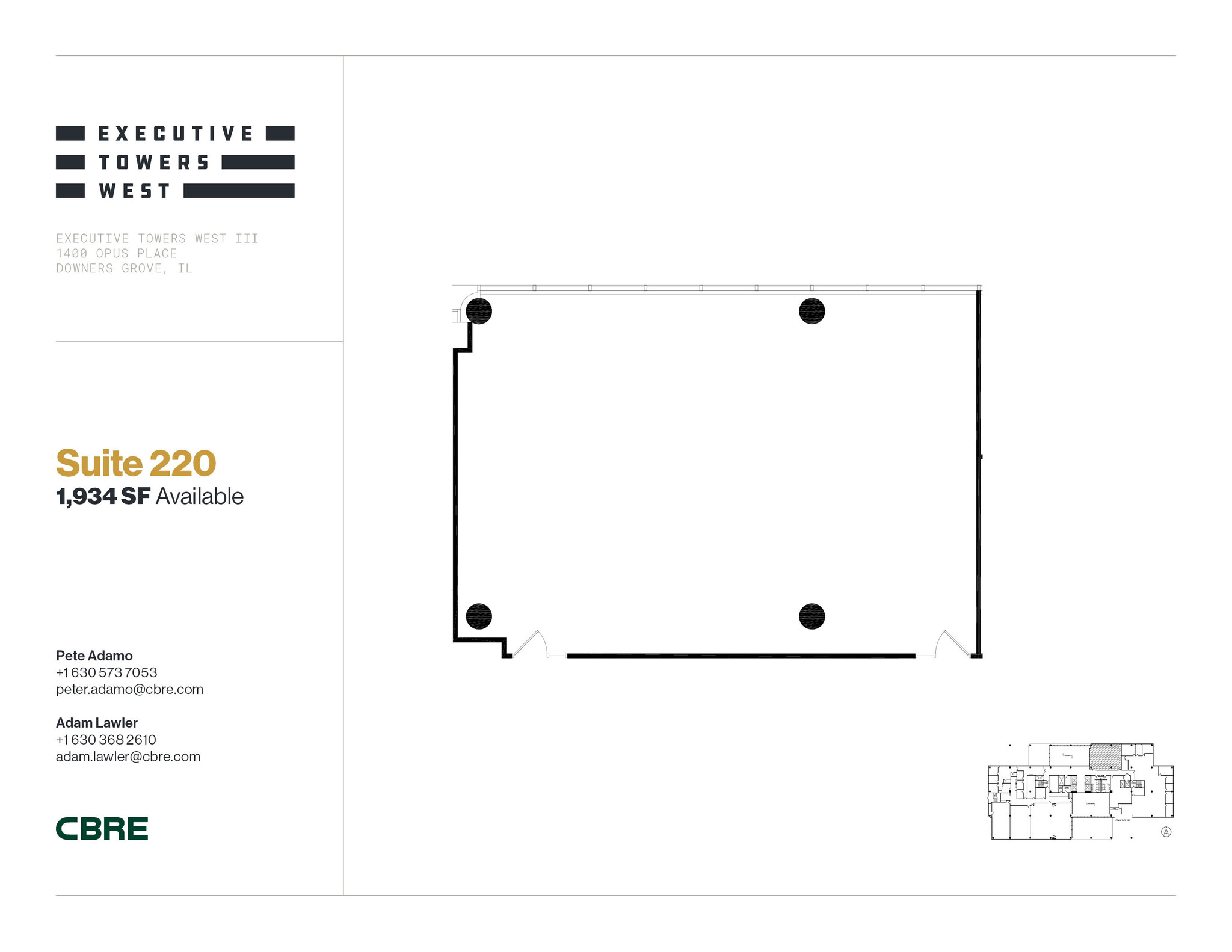 1400 Opus Pl, Downers Grove, IL for lease Floor Plan- Image 1 of 1