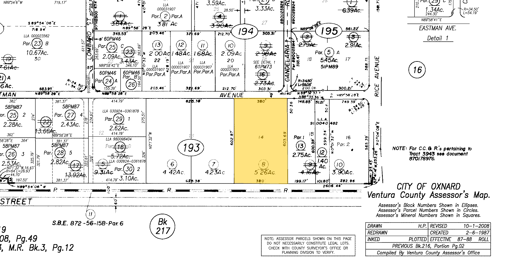 2360 Eastman Ave, Oxnard, CA for lease Plat Map- Image 1 of 3