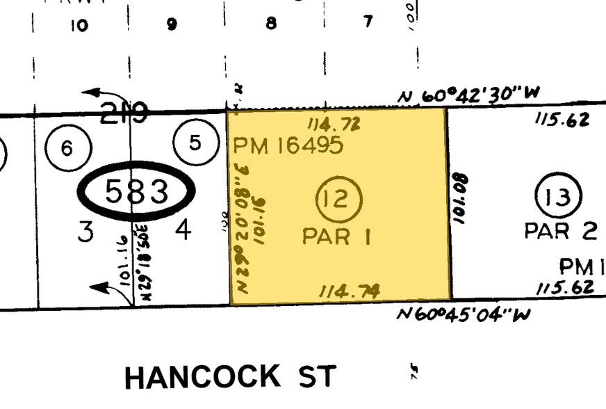 2110 Hancock St, San Diego, CA for lease - Plat Map - Image 2 of 7