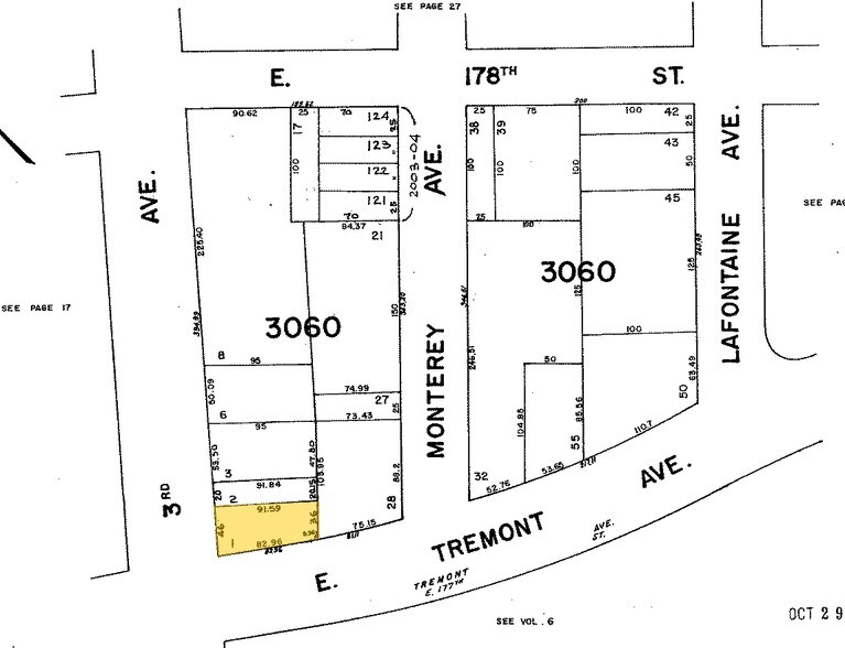 531-535 E Tremont Ave, Bronx, NY for sale - Plat Map - Image 1 of 1
