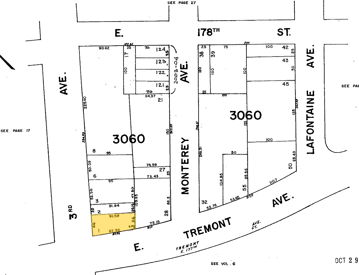 531-535 E Tremont Ave, Bronx, NY for sale Plat Map- Image 1 of 1