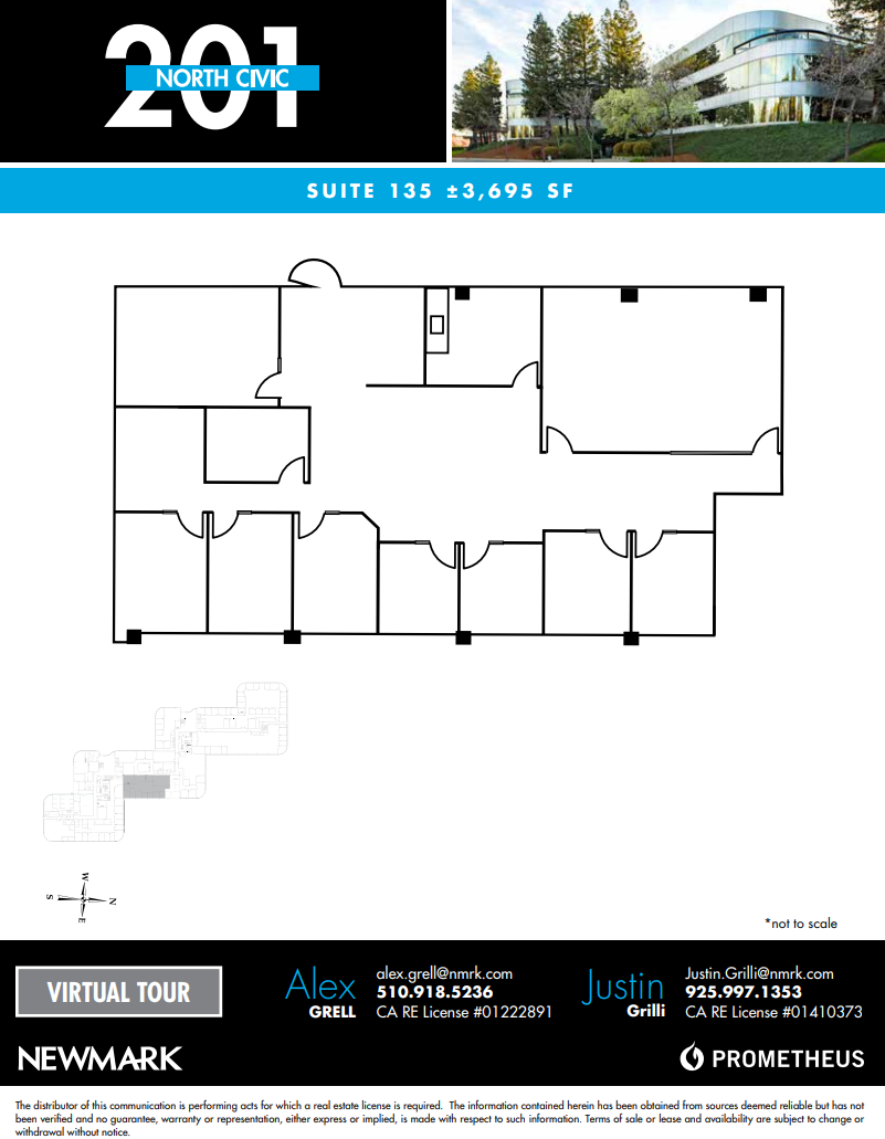 201 N Civic Dr, Walnut Creek, CA for lease Floor Plan- Image 1 of 1