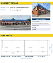 60 Concession St, Kingston, ON for lease Floor Plan- Image 2 of 2