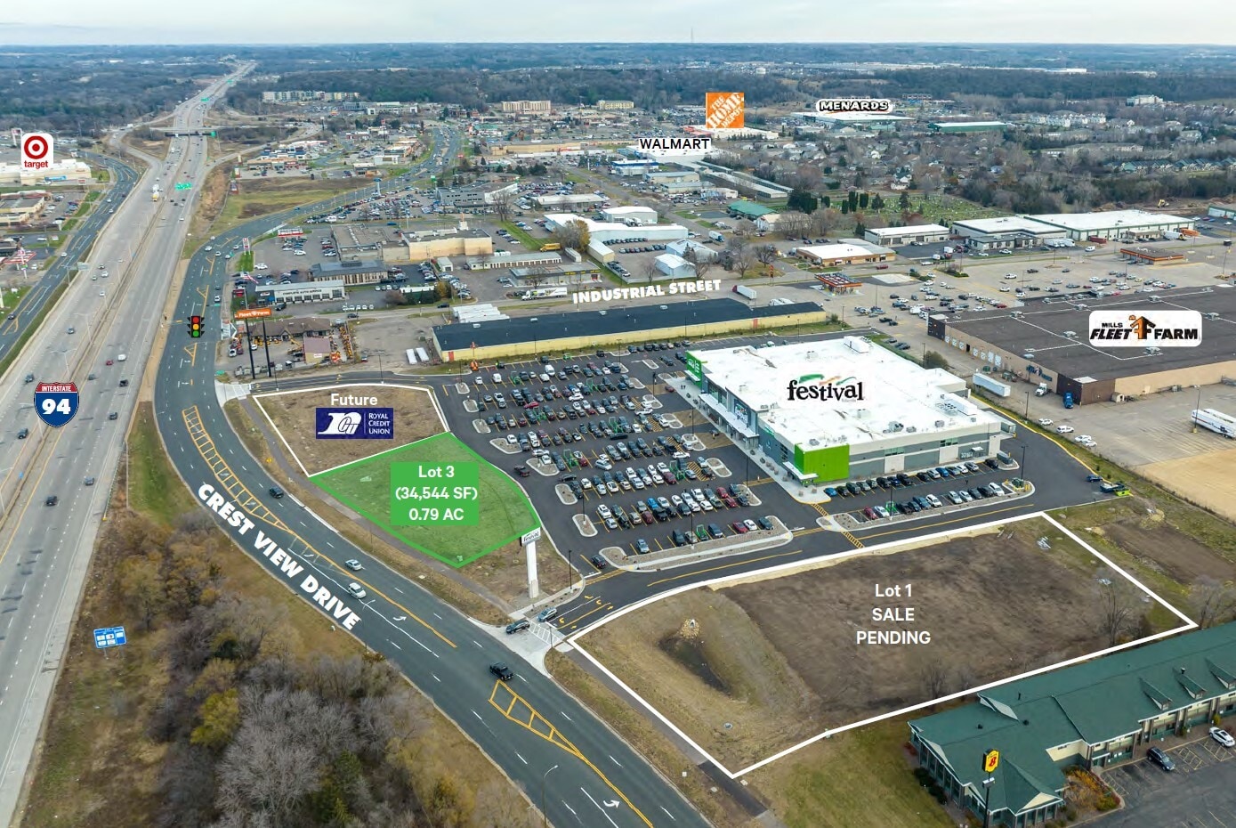 1616 Crest View Dr, Hudson, WI for sale Aerial- Image 1 of 6