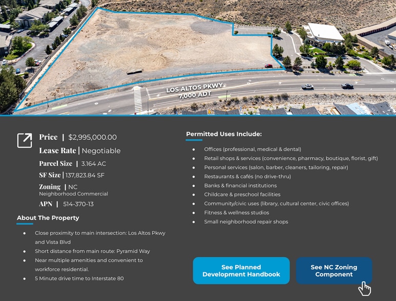 Los Altos Parkway - Land, Sparks, NV for sale - Building Photo - Image 2 of 10